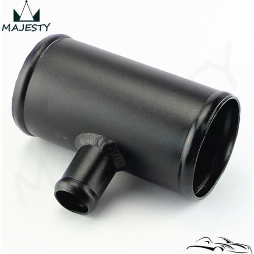 2.5" 63mm OD Aluminium T Shape Tube Pipe Joiner for 25mm OD BOV Adapter Black