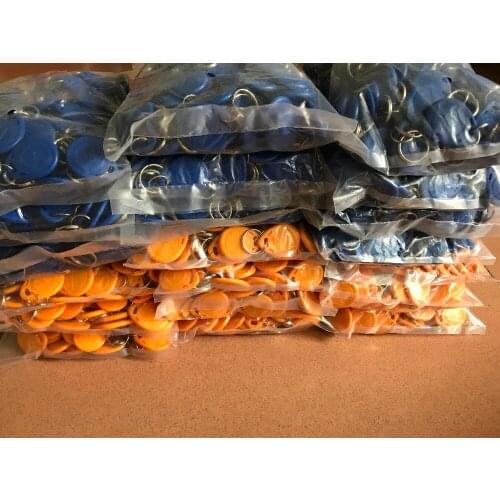 1000pcs/lot key chain 125Khz RFID hotel key chain Keyfob TK4100 EM4100 ID tags
