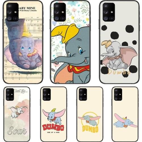 Flying Elephant Dumbo Phone Case Hull For Samsung Galaxy A50 A51 A20 A71 A70 A40 A30 A31 A80 E 5G S Black Shell Art Cell Cove