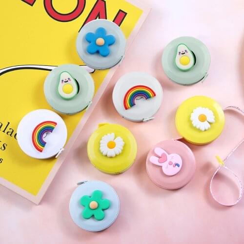 150cm/60inch Double Sided Mini Cartoon Retractable Ruler Cute Animals Decor Sewing Measuring Tools Portable Cloth Tape Measure