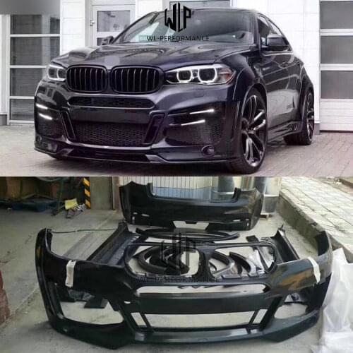 F16 X6 High Quality Carbon Fiber / FRP Unpainted Wide Car Body kit Front Bumper Rear Bumper Side Skirts For BMW F16 X6 2014-UP