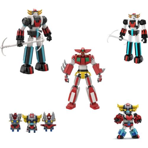 MOC-GOLDORAKed Mecha Robot Series Figure Constructor Decoration Mini Model Building Block Bricks For Childrens Toys Gifts