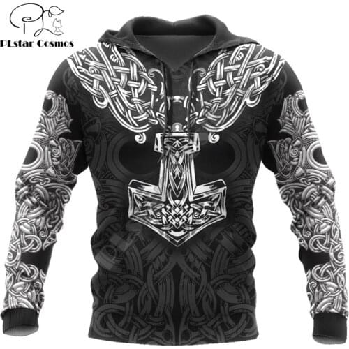 Beautiful Viking Mjolnir odin 3D All Over Printed Unisex Deluxe Hoodie Men Sweatshirt Zip Pullover Casual Jacket Tracksuit KJ306