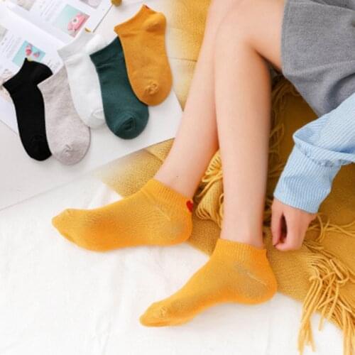 LKWDer 1 Pair Women Ankle Socks Girls Cotton Colorful Novelty Women Fashion Heart Cute Socks Lady Short Tube Socks Korea Style