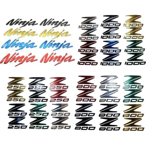 Motorcycle 3D Emblem Badge Decal Tank Ninja Z250 Z800 Z1000 Sticker For Ninja Series Z800 Z250 Z1000 ZX9R 300R 250R ZX6R 636