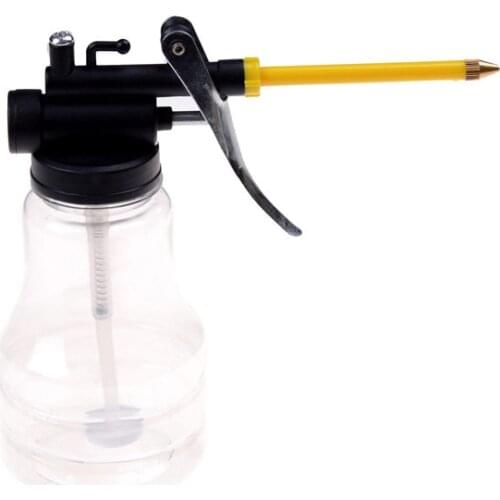 Power Tools Set 250ML Transparent High Pressure Pump Oiler Lubrication Oil Can Plastic Machine Oiler Grease