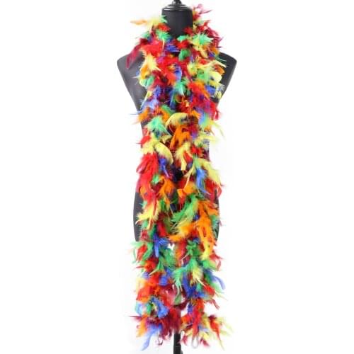 Natural Fluffy Colorful Marabou Turkey Feathers Boa Shawl Costume Stage Wedding Plume Crafts Decoration Carnival Accessories