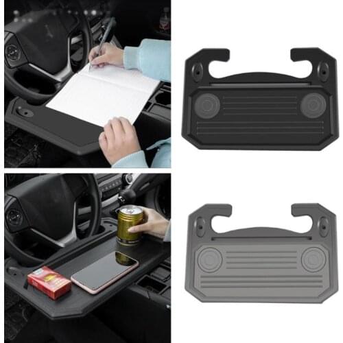 Non-slip Auto Steering Wheel Desk Portable Car Laptop Computer Desk Eat Work Drink Food Coffee Goods Tray Board Dining Table Hol