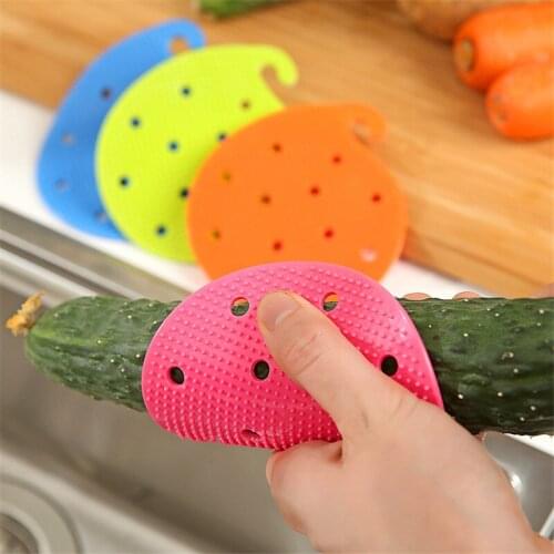 Newest Vegetable Cleaning Tools Silicone Fruit Brush Potato Cucumber Cleaning Multi Functional Silicone Brushes