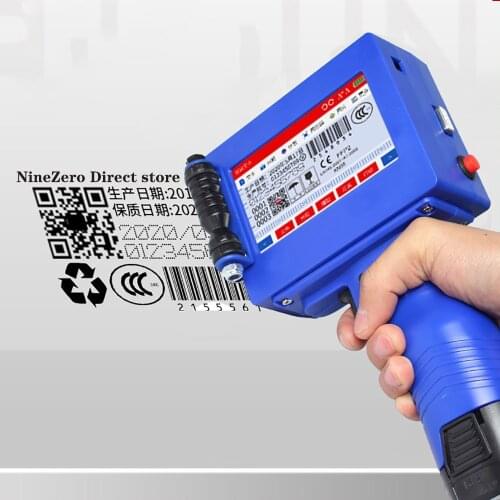 Portable Handheld Inkjet Printer Intelligent Upgraded 4.3 Inch Touch Screen Use for QR-Code Barcode Production Date Logo