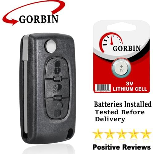 3Buttons Lamp Smart Remote Car Key Fob for Peugeot 207 307 208 408 308 2005-2011 Flip Key 433mhz ID46(PCF7941) Chip ASK FSK