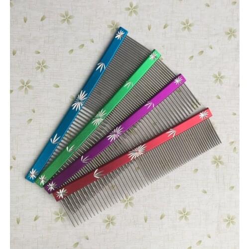20CM*3.4 Stainless steel colorized hairdressing pet comb