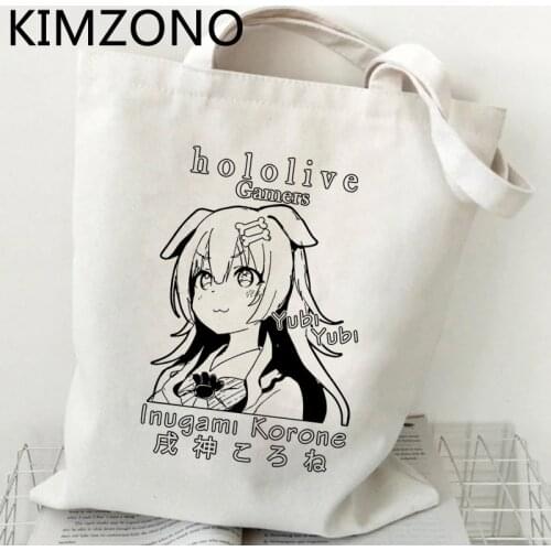 Hololive shopping bag bolsas de tela jute bag bolsa shopper eco recycle bag bag cloth sac cabas reusable cabas