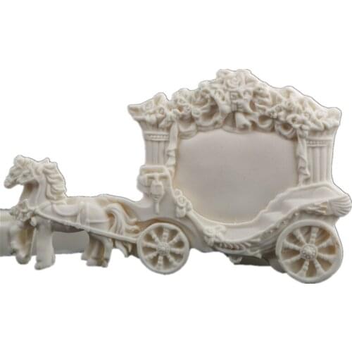 Pumpkin Carriage Wedding Carriage Silicone Fondant Mold Wedding Cake Decoration Tools Chocolate Sugar Craft Tool K284