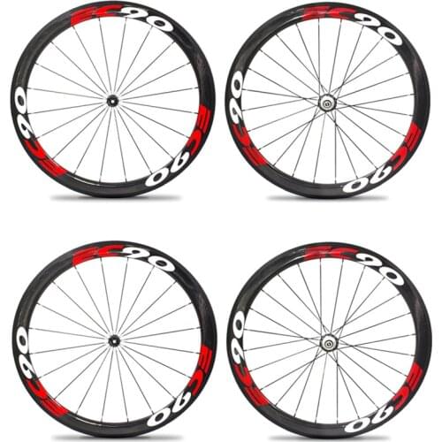 EC90 700C Carbon Wheels 38mm 50mm 60mm 88mm Carbon Bicycle Wheels Clincher Road Bike Carbon Wheelset R36 Flower drum