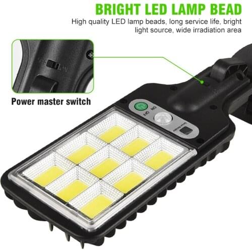 Outdoor Solar Street Light Human Sensor Remote Control Wall Lamp Waterproof Lamp for Garden Lawn Courtyard Street Lighting 2021