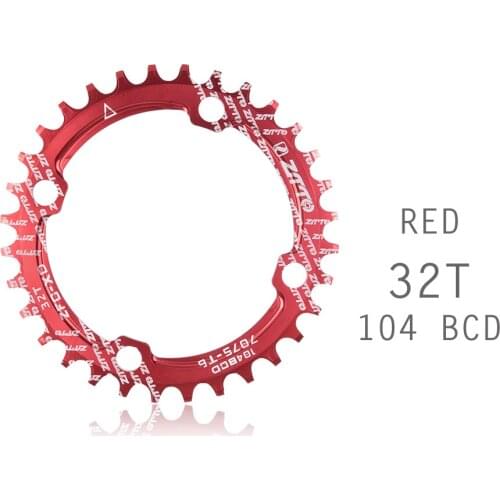 Bicycle Crank Chainwheel Single Speed 1x System Narrow Wide Chainring 104 BCD Round 32T 34T 36T for MTB 11s 10s 9s 1*11