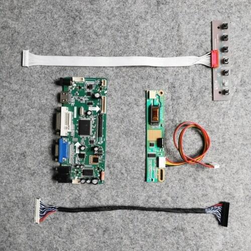 VGA+DVI Fit LP171WP4/LP154WP1/LP141WP1 matrix DIY kit LVDS 30 Pin 1CCFL M.NT68676 LCD monitor controller board 1440*900