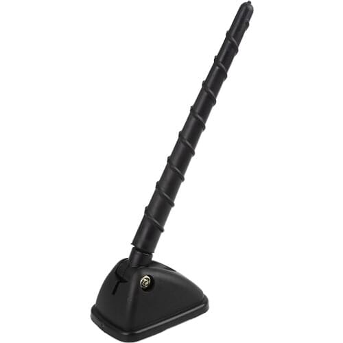 X Autohaux 16.5cm-24cm Long Adhesive Back Black Plastic Decorative Fm Am Roof Dummy Antenna For Car