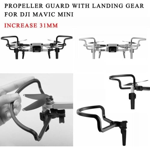 Foldable Propeller Guards with Landing Gear for DJI Mavic Mini 1 2 Safe Landing Flying Quick Release Propeller Drone Accessories