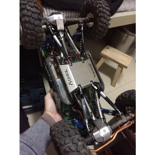 Stainless steel chassis protection chassis armor skid plate axle plate for Axial Wraith 90018 90020 90031 90045 90056