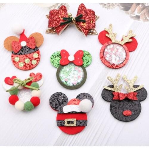 1pcs/lot Animal Sequin Flowing Quicksand with Hair Clip Acrylic Shakers DIY for Bow Handmade Materials Bow-knot Crafts,1Yc15794