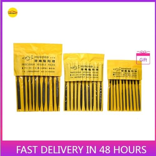 10 Pcs Set Half Round Round Square Taper Triangle Precision Needle File Set