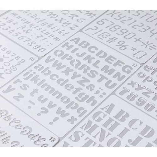 20pcs/set Letter Alphabet Number Stencils DIY Drawing Template Painting Scrapbooking Paper Card Craft C5AE