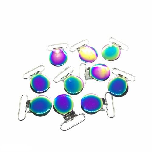 25pcs 1'' Inch 25mm Rainbow LGBT COLOR Suspender Clips Rack Plating