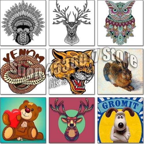 Animals 5d Diy Diamond Painting Cross Stitch Owl snake deer Embroidery Diamond Mosaic Full Rhinestone Gifts Wall Stickers Decor
