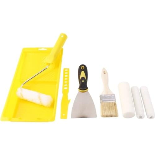 9Pcs Foam Paint Roller Tray Set 4-Inch Mini Roller Cover Refills for Wall Bathtub Paint Refinishing Sponge Roller Kit