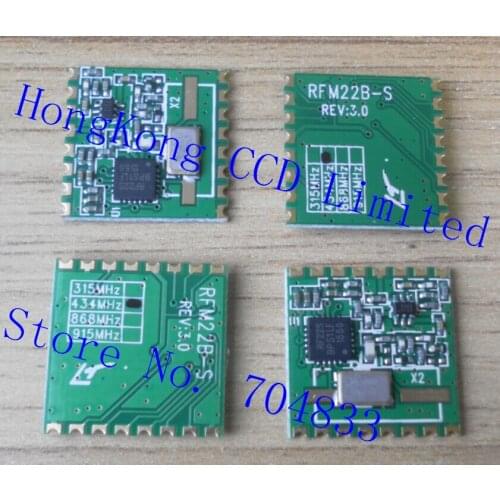 Free shipping 4pcs/lot RFM22B-S2 433Mhz 868Mhz 915Mhz 20dBm radio frequency transceiver module RFM22B