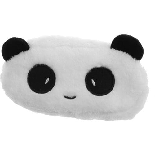 1PC Cartoon Panda Pencil Case Soft Plush Pencil Pen Bags Cosmetic Makeup Pouch Bag Coin Holder Cute Wallet Gifts School Supplies