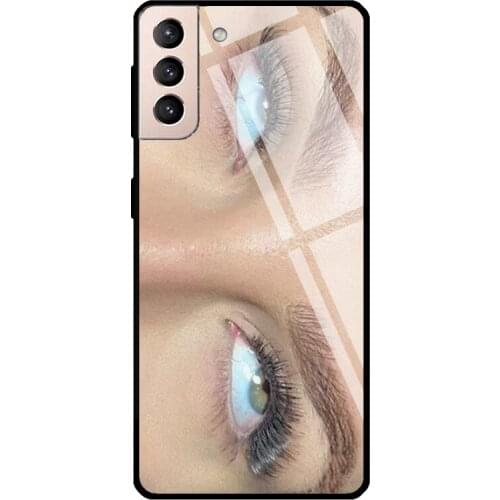 Sydney Carlson Eyes Tempered Glass Case For Samsung Galaxy S21 Ultra Note 20 S8 S9 S10 Note 10 Plus S20 FE