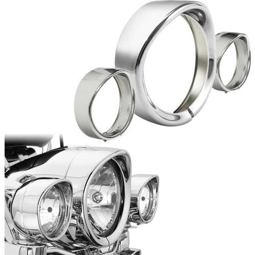 Motorcycle 7 Inch Headlight 4.5 Inch Passing Light Decorate Trim Ring Visor Cover For Harley