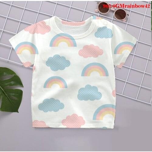 Rainbow 3D T Shirts Anime Casual Streetwear baby Boy graphic Kids Fashion t shirt Children Printed T-shirt O Neck Tops Tee