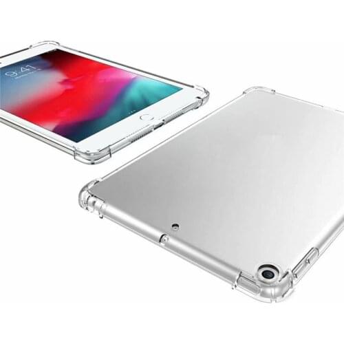 For iPad 7th 10.2 Hybrid Rubber Case TPU Silicone Protective Clear Cover