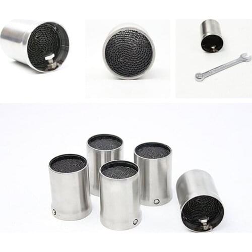 48mm Universal Exhaust Muffler Mid Link Pipe Catalyst DB Killer Modified Silencer With Wrench Stainless Steel for Motorcycle