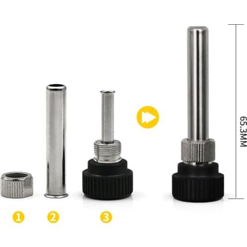 Socket+nut+electric wood head,Soldering Station Iron Handle Accessories for 936 937 938 969 Iron head cannula Iron tip bushing