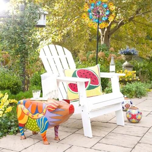 Colorful Folk Art Animal Side Table Resin Statues Sculptures Crafts for Garden Courtyard Landscape PR Sale