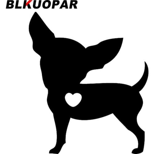 BLKUOPAR for I Love My Chihuahua Dog Animal Car Stickers Creative Decals Trunk Skateboard Waterproof Occlusion Scratch Decor