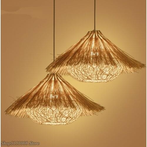 Bird light Modelling Pendant Lights Hand Woven Rattan Pendant Lamp Hanging Lamps Restaurant Bedroom Light Fixture home decor