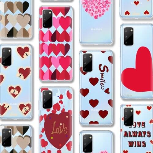 Heart Fashion Case For Samsung Galaxy A51 S21 A52 A50 S20 A72 S10 A71 A70 A12 A21S A32 S9 S8 S10e FE Note 10 20 Ultra Plus TPU