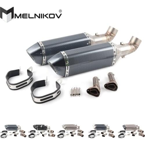 Motorcycle Exhaust Muffler Escape Link Middle Pipe Slip On For Tail Tips Muffler For Ducati Monster 695 696 795 796 1100 Exhaust
