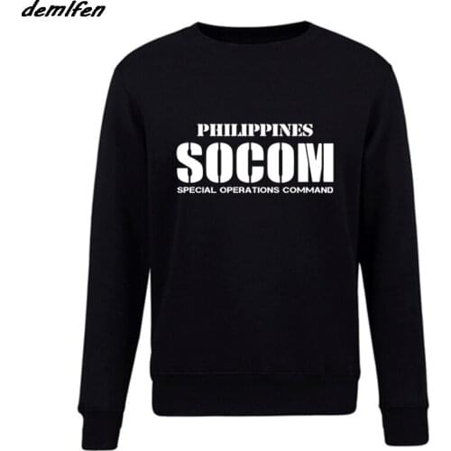 Spring autumn Men O-Neck Fleece Sweatshirt Inspired Philippines Army Special Operations Command Military Forces hoodie Cool Coat