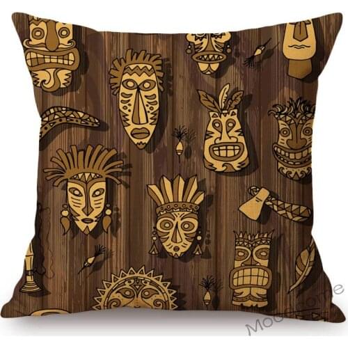 Africa Map Art Black Woman Exotic Decoration Art Home Throw Pillow Case Cotton Linen Square Cushion Cover Wholesale Dropshipping