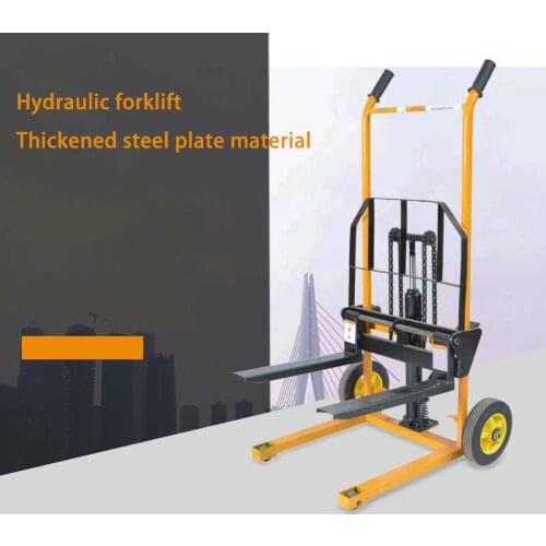 Small Hydraulic Manual Forklift Miniature Manual Stacker Lightweight Household Loading And Unloading Truck Lifting Truck 200kg