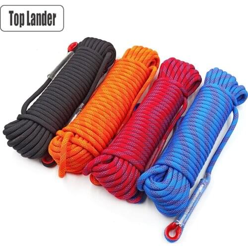 Outdoor 8mm Climbing Rope Rock High Strength Static Survival Emergency Fire Rescue Safety Rope Cord Hiking Accessory Equipment