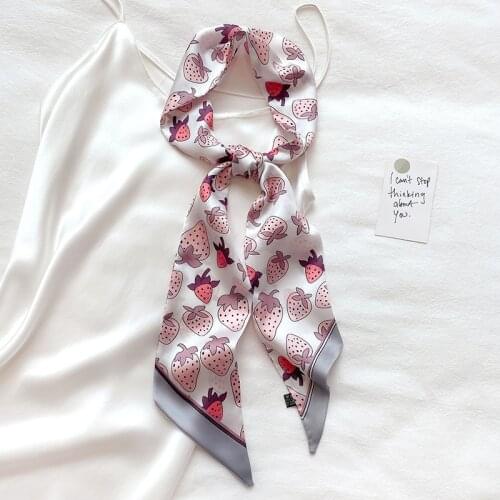 New Sweet Autumn Winter Decorative Scarf Women Thin Long Strip Neckerchief Fashion Ribbon Tie Hair Tie Bag Scarf