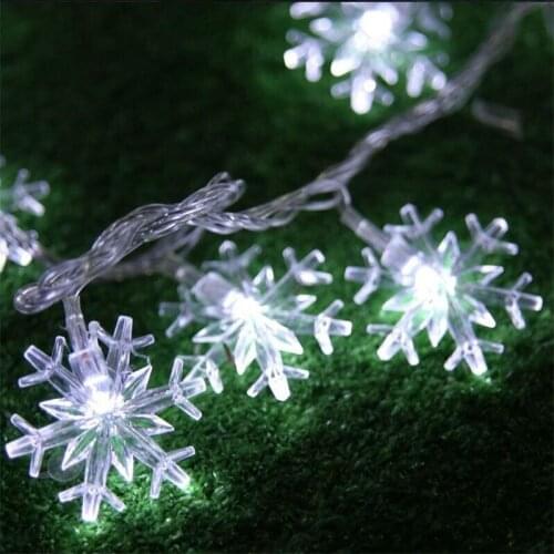 AC220V 5M 28LED Christmas lights snowflake lamp holiday lighting for indoor Home wedding party decoration curtain string lights
